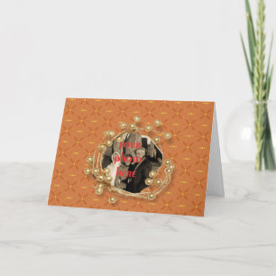 Gold Wreath Frame Greeting Card