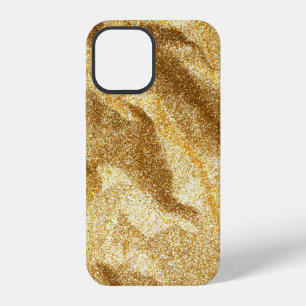 Gold wrinkled paper texture abstract background.go iPhone 12 case