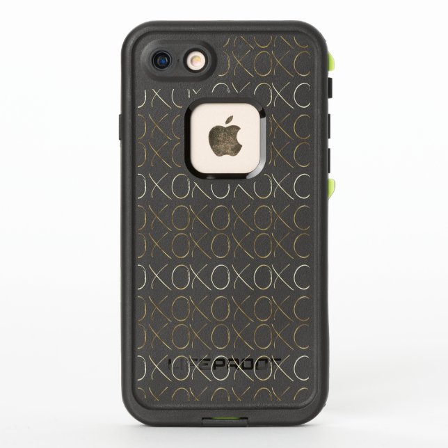 Gold XOXO LifeProof iPhone Case (Back)