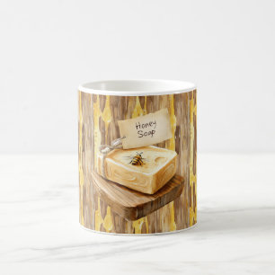 Gold Yellow Bee Honey Soap Coffee Mug