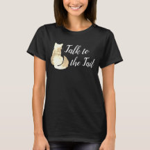Gold Yellow Cat Abstract Talk to the Tail T-Shirt