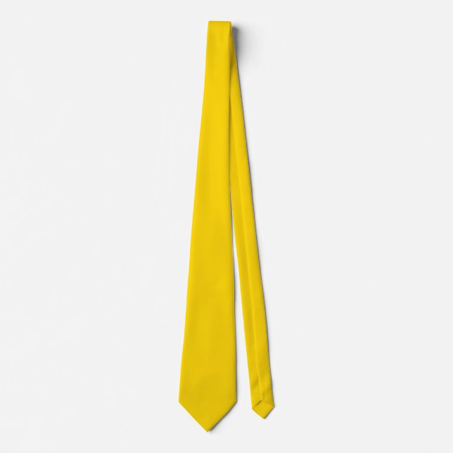 Gold Yellow FFD700 Colour with Add Your Name Optio Tie (Front)