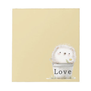 Gold Yellow Garden Hedgehog Daisy Flower  Notepad