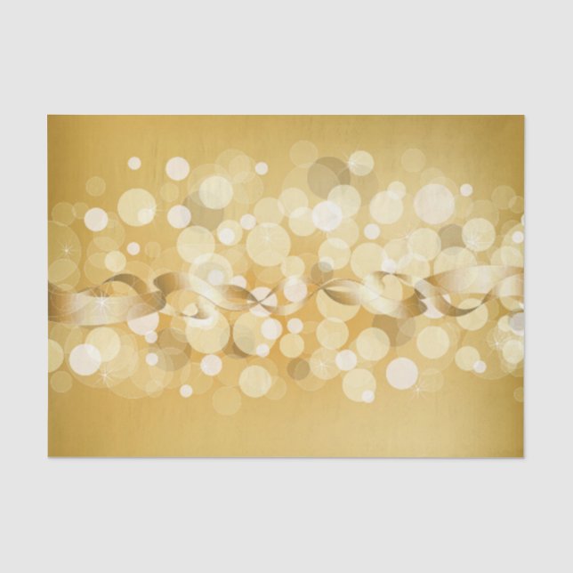 gold,yellow,glitter,bokeh,orbs,circle,pattern,star tissue paper (Front)