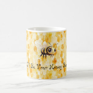 Gold Yellow Honey Bee Coffee Mug