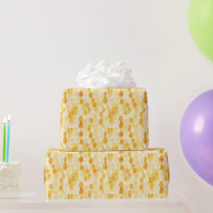 Gold Yellow Honey Birthday Wrapping Paper