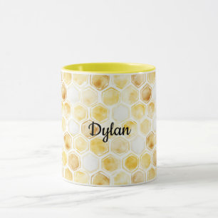 Gold Yellow Honeycomb   Mug