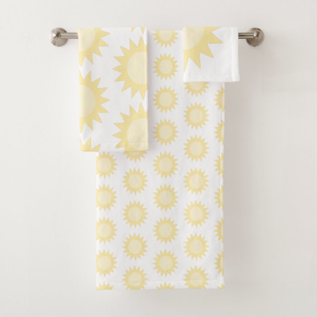 Gold Yellow Sun Bath Towel Set (Insitu)