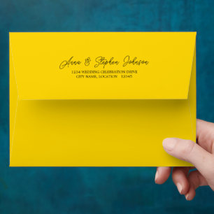Gold Yellow with Return Address Envelope