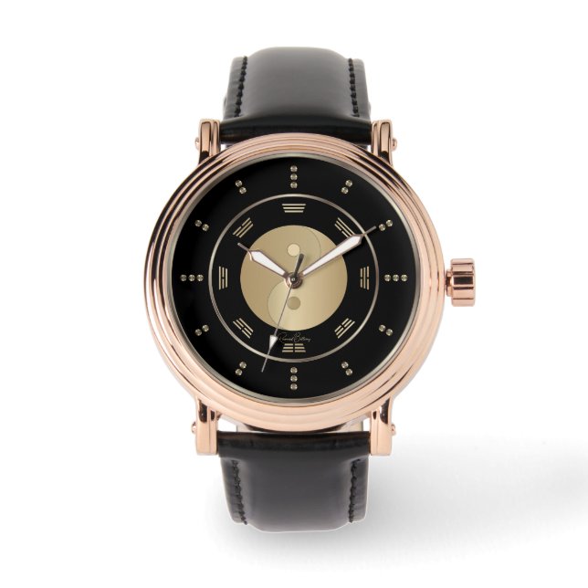 Gold Yin Yang Luxury Watch (Front)