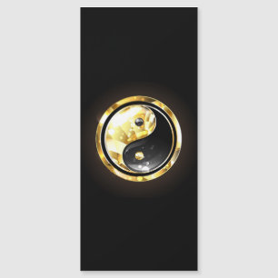 Gold Yin Yang on black