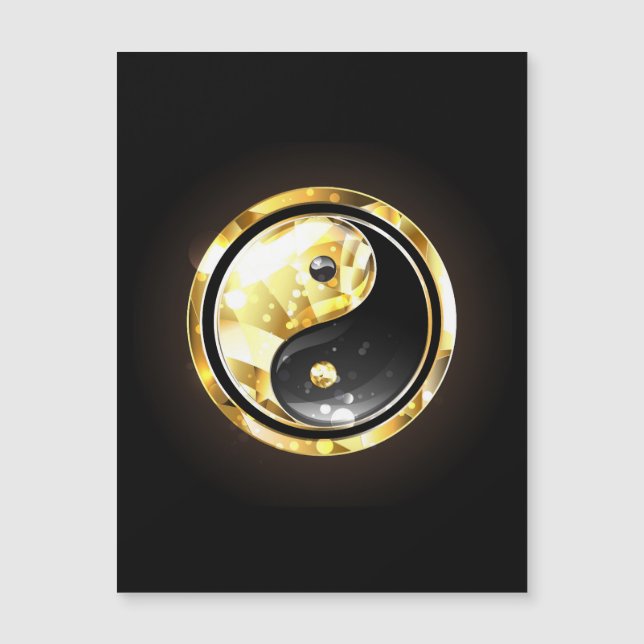 Gold Yin Yang on black (Front)