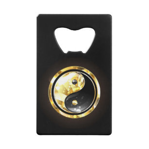 Gold Yin Yang on black