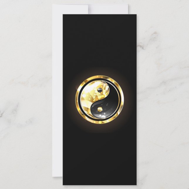 Gold Yin Yang on black Announcement (Front)