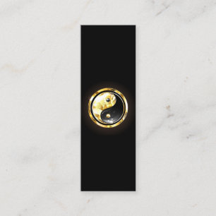 Gold Yin Yang on black Calling Card