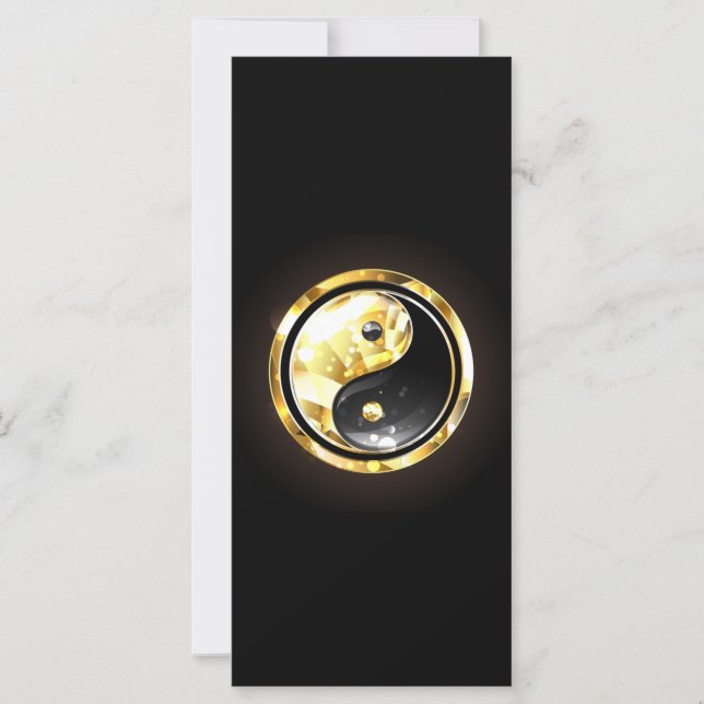 Gold Yin Yang on black Card (Front)
