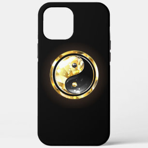 Gold Yin Yang on black iPhone 12 Pro Max Case