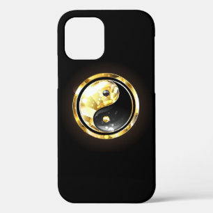 Gold Yin Yang on black iPhone 12 Pro Case