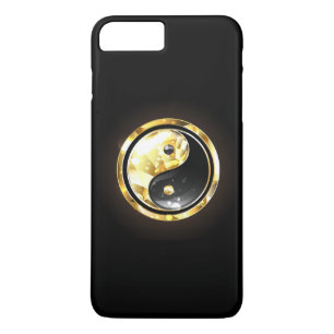 Gold Yin Yang on black iPhone 8 Plus/7 Plus Case