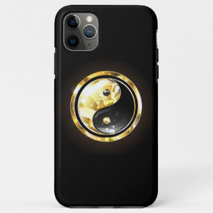 Gold Yin Yang on black iPhone 11 Pro Max Case