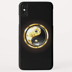 Gold Yin Yang on black iPhone XS Max Case