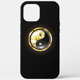 Gold Yin Yang on black iPhone 12 Pro Max Case