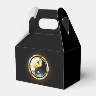 Gold Yin Yang on black Favour Box