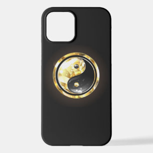 Gold Yin Yang on black iPhone 12 Case