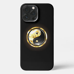 Gold Yin Yang on black iPhone 13 Pro Max Case