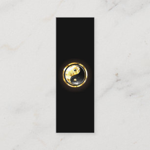 Gold Yin Yang on black Loyalty Card