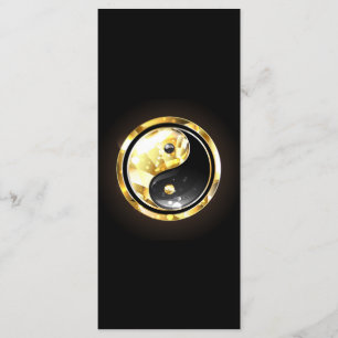 Gold Yin Yang on black Menu