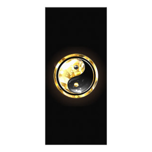 Gold Yin Yang on black Rack Card