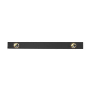 Gold Yin Yang on black Wrap Around Label