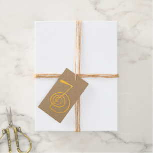 Gold Your Info Business Logo Reiki Cho Ku Rei Gift Tags