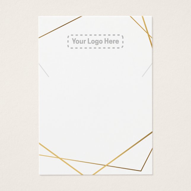 Gold your logo necklace or bracelet display card (Front)
