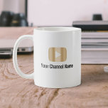 Gold Youtube Channel Vlogger Youtuber Coffee Mug<br><div class="desc">Modern Gold Youtube Channel Vlogger Youtuber Mugs.</div>