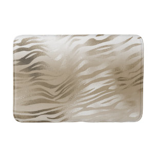 Gold Zebra Print Ombre        Bath Mat
