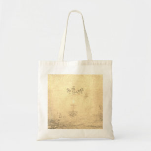 Gold Zen Tree ,Silhouette,Holistic Health Wellness Tote Bag