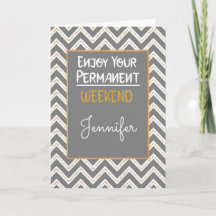 Gold ZigZag Retirement Congratulations Card