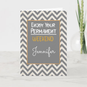 Gold ZigZag Retirement Congratulations Card