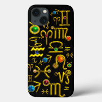 GOLD ZODIAC BIRTHDAY JEWELS,GEMSTONES,ASTROLOGY