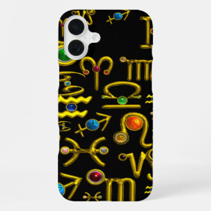 GOLD ZODIAC BIRTHDAY JEWELS,GEMSTONES,ASTROLOGY iPhone CASE