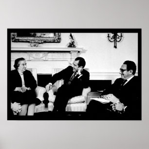 Golda Meir, President Nixon, & Henry Kissinger Poster