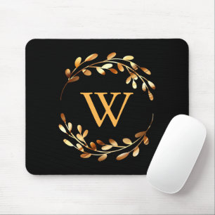 Goldel Floral Monogram Mouse Pad