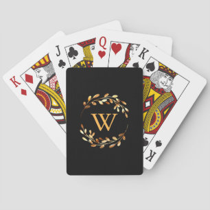 Goldel Floral Monogram Playing Cards