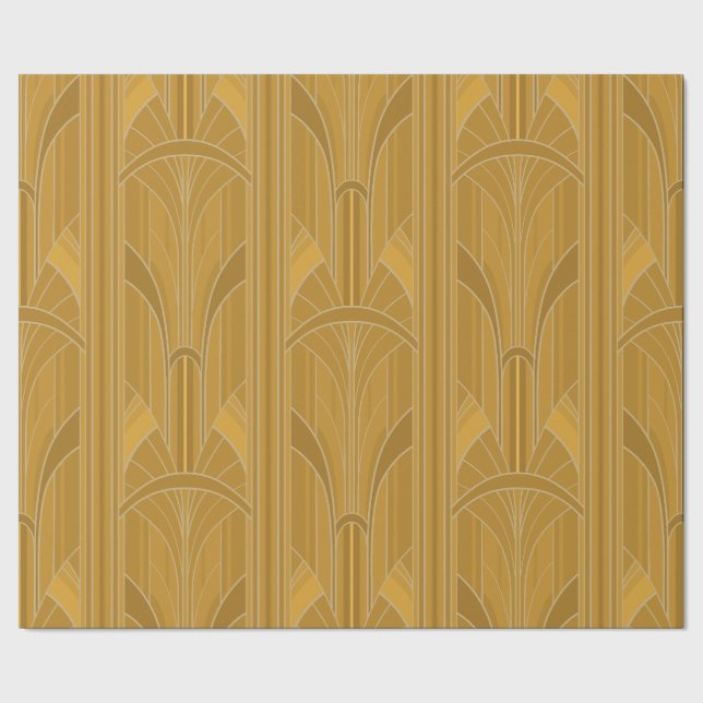Golden20s Art Deco - Yellow Gold Wrapping Paper (Seam)