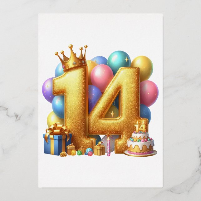 Golden 14th Birthday (Front)
