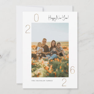 Golden 2022 New Year's Photo Card