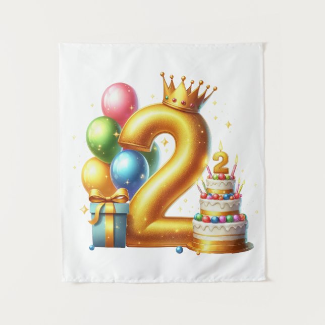 Golden 2nd Birthday Tapestry (Front)