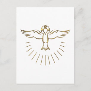 Golden "3-D" Ascent of The Holy Spirit Postcard